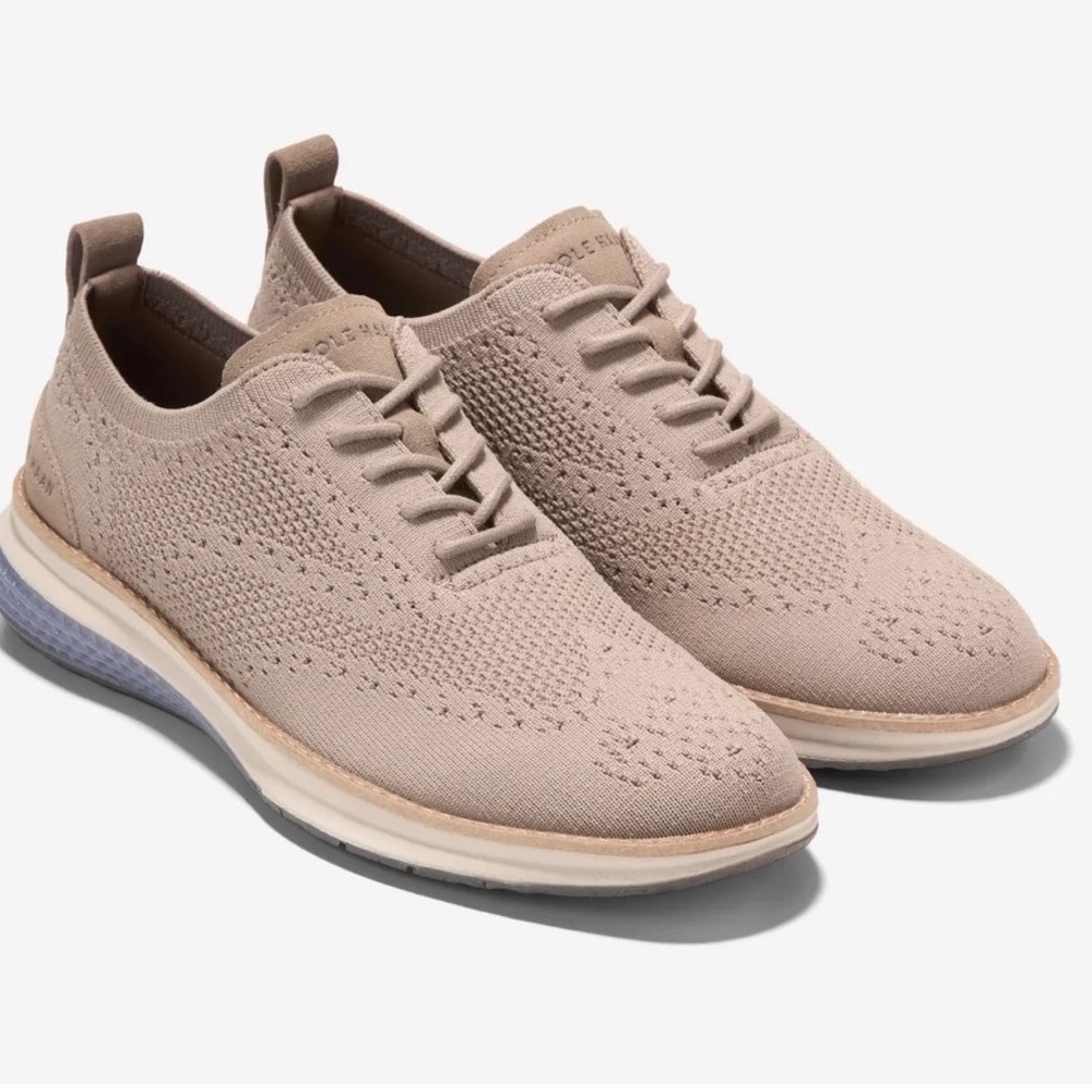 Cole Haan Zerogrand Wingtip Oxford Mens 9M Tan Leather Shoes